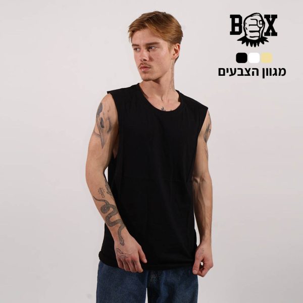 גופיה גזורה – גופיית גולשים איכותית פתח רחב Box [הדפסה על צד אחד]